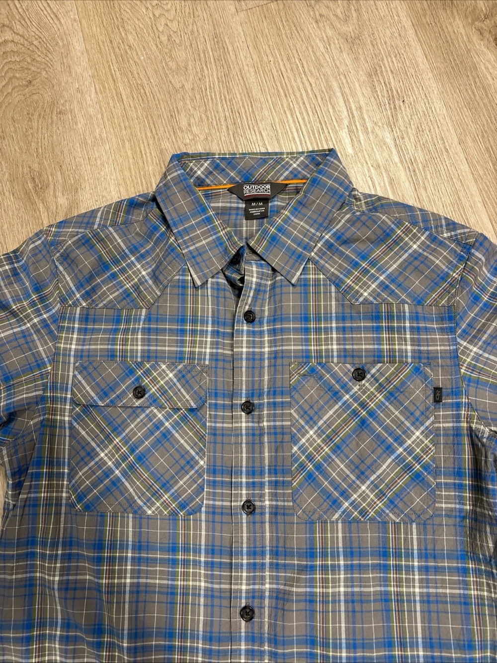 Outdoor Research Growler II Shirt Men's M Plaid Short Sleeve Button Up